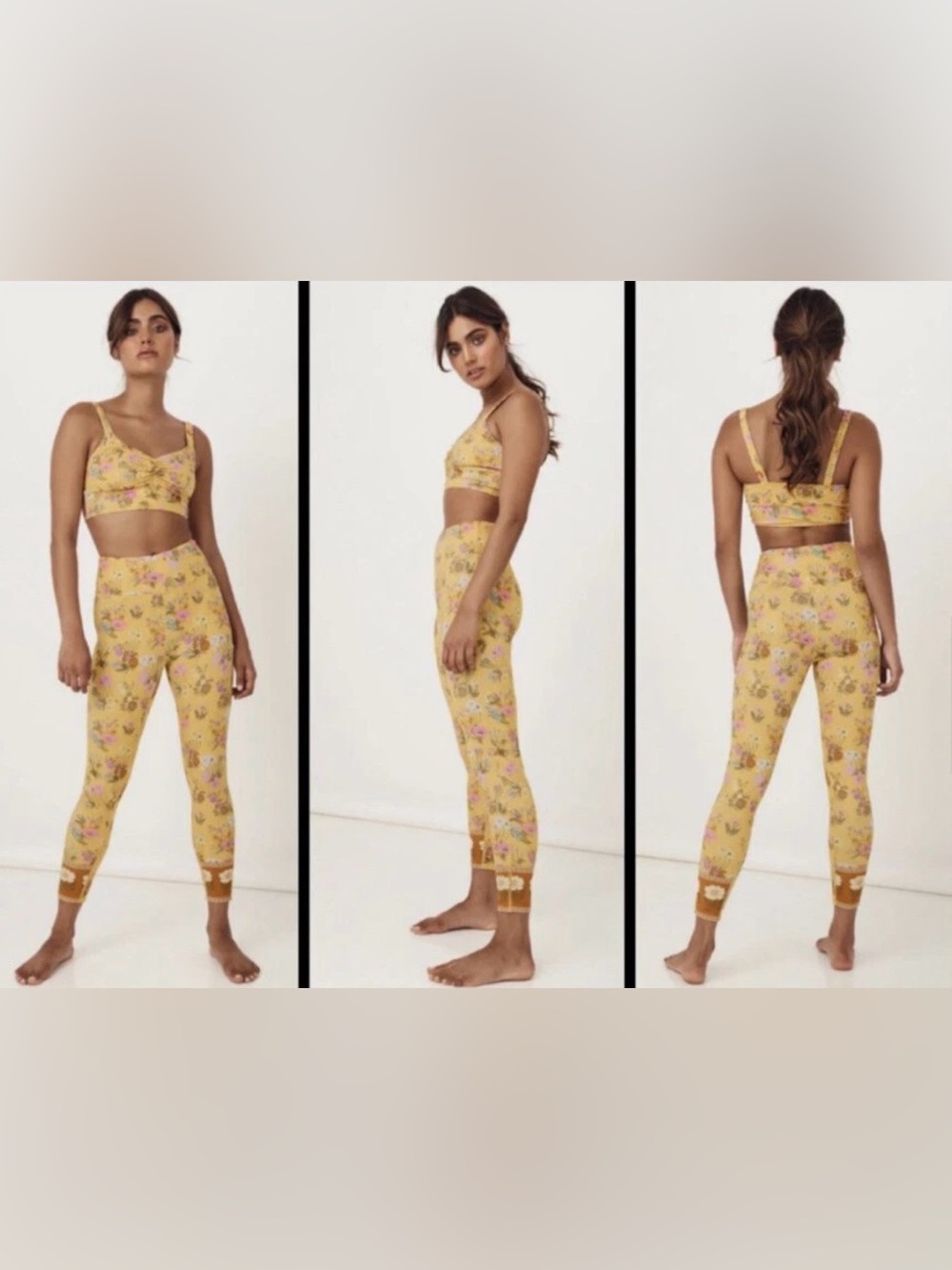 Spell & The Gypsy Collective Women’s Mustard Wild Bloom Leggings and Crop Set